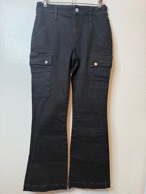 Joe’s Jeans Black Cargo Boot Cut Flare Pants The Frankie Size 25 Grunge Emo Goth